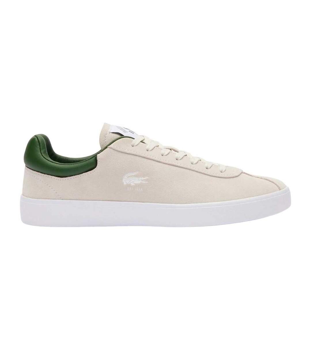 Mens Baseshot Leather Trainers White Lacoste-3