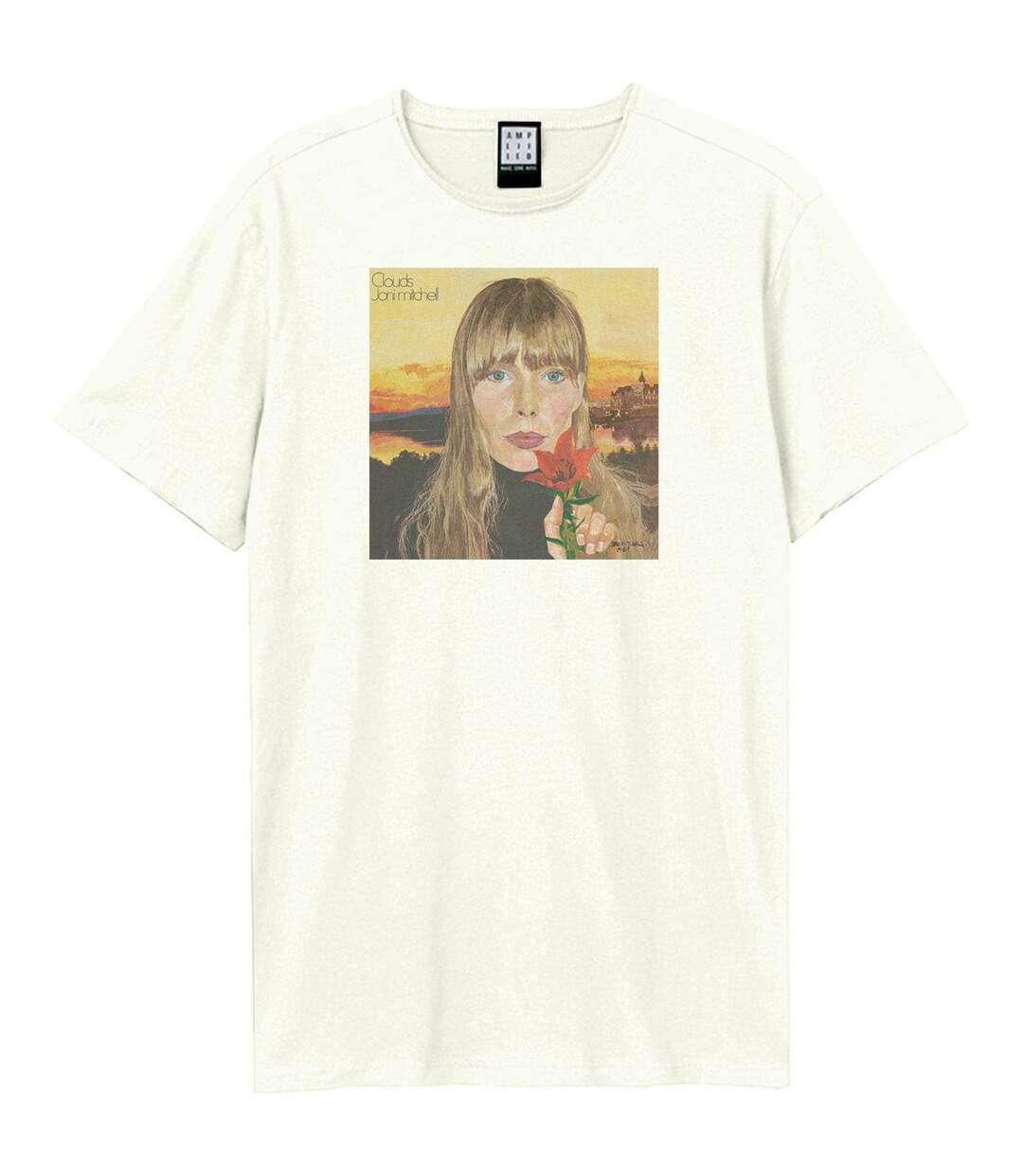 T-shirt Clouds Adulte Blanc Amplified-1