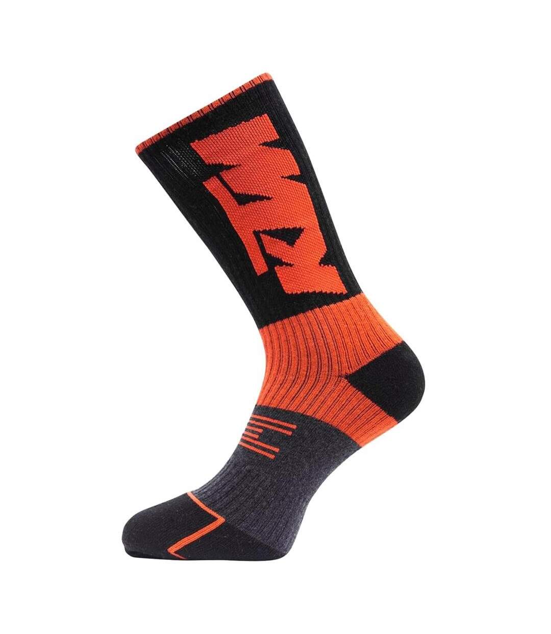 X2 paires de chaussettes noir/orange homme ktm chtx2-2