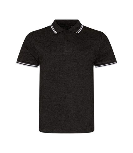 AWDis Mens - T-shirt POLO - Hommes (Gris foncé / blanc) - UTPC3155