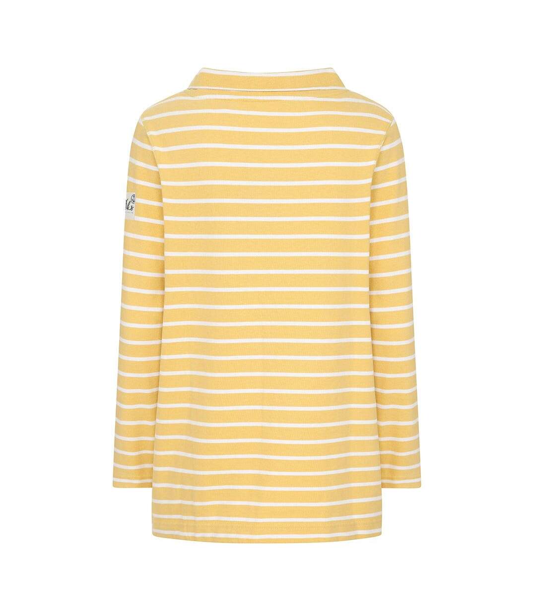 Womens/ladies Striped Roll Neck Sweatshirt Lemon Lazy Jacks-2