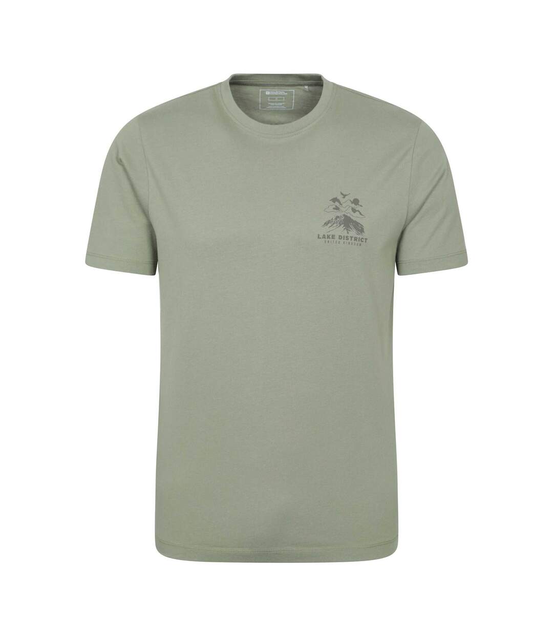 T-shirt Motif/style Imprimé Sur Poitrine Lake District Homme Vert Kaki Mountain Warehouse-1