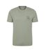 T-shirt Motif/style Imprimé Sur Poitrine Lake District Homme Vert Kaki Mountain Warehouse-1