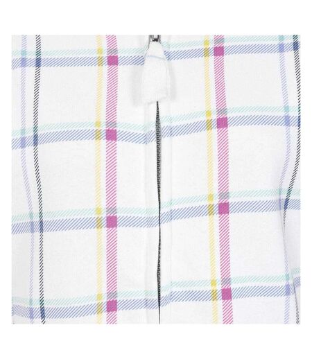 Sweat Motif/style À Carreaux Femme Blanc Rose Bleu Lazy Jacks