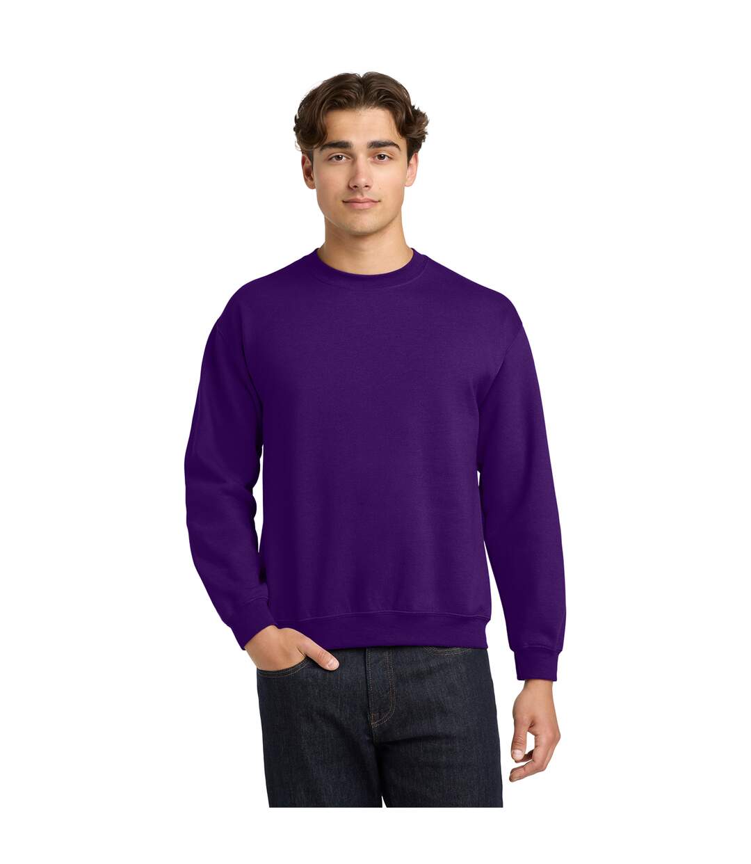 Sweat Adulte Violet Gildan-1