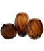 Vase Ondulé en Verre Carol 16cm Marron-2