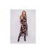 Robe longue en mesh motif roses IRMA - Dona X Lisa-1