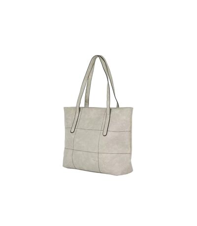 Womens/ladies trish stitched tote bag one size grey Dorothy Perkins