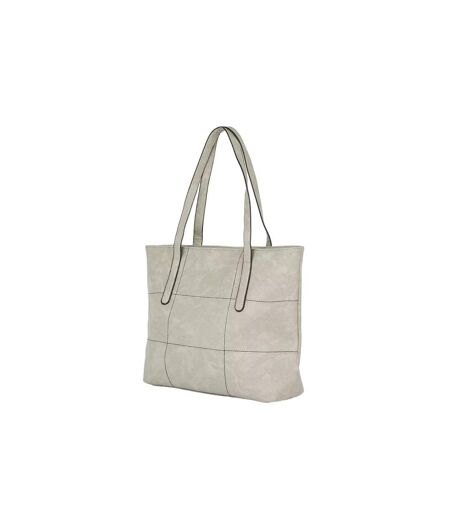 Womens/ladies trish stitched tote bag one size grey Dorothy Perkins