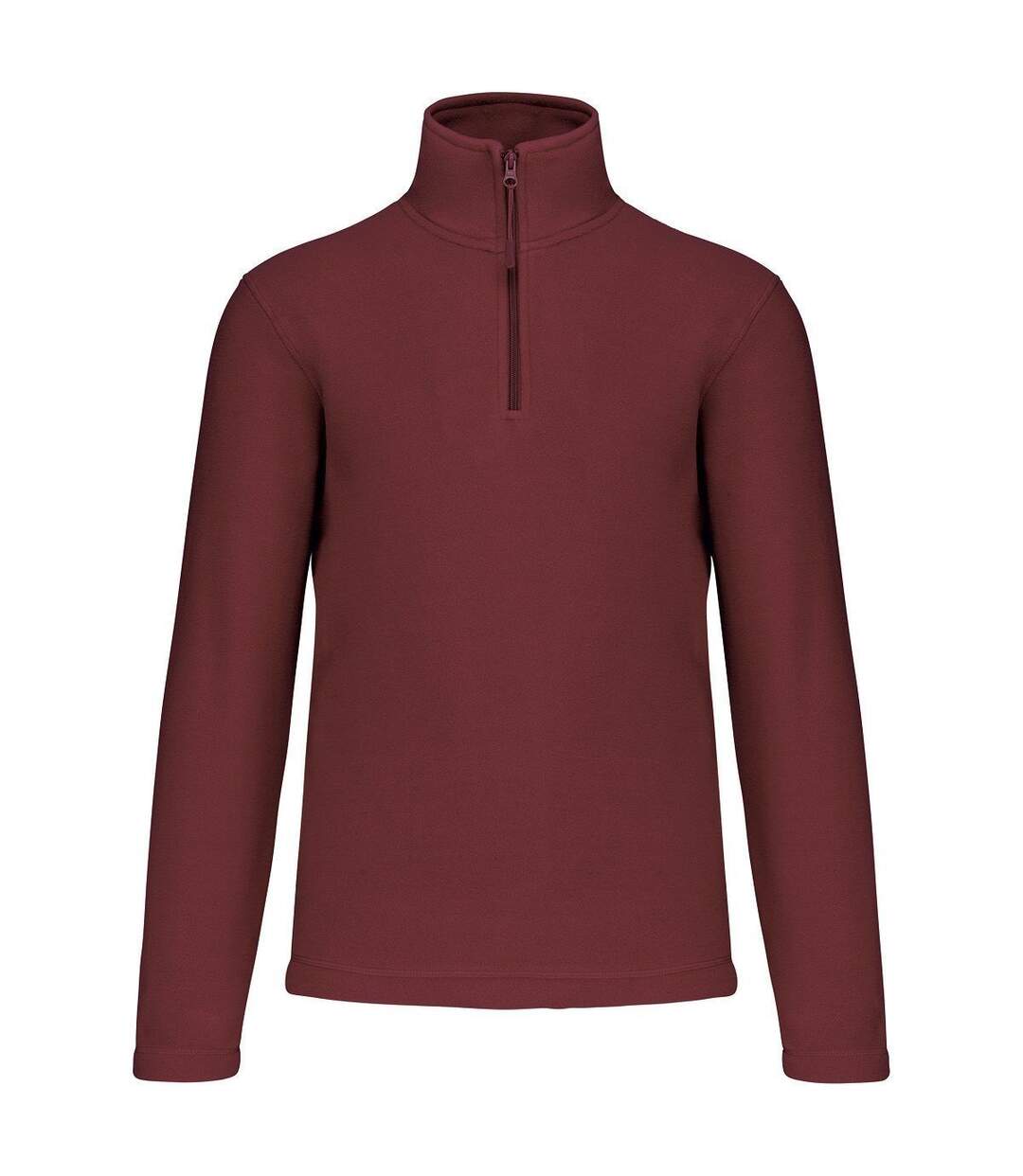 Sweat micropolaire zippé - Homme - K912 - rouge vin