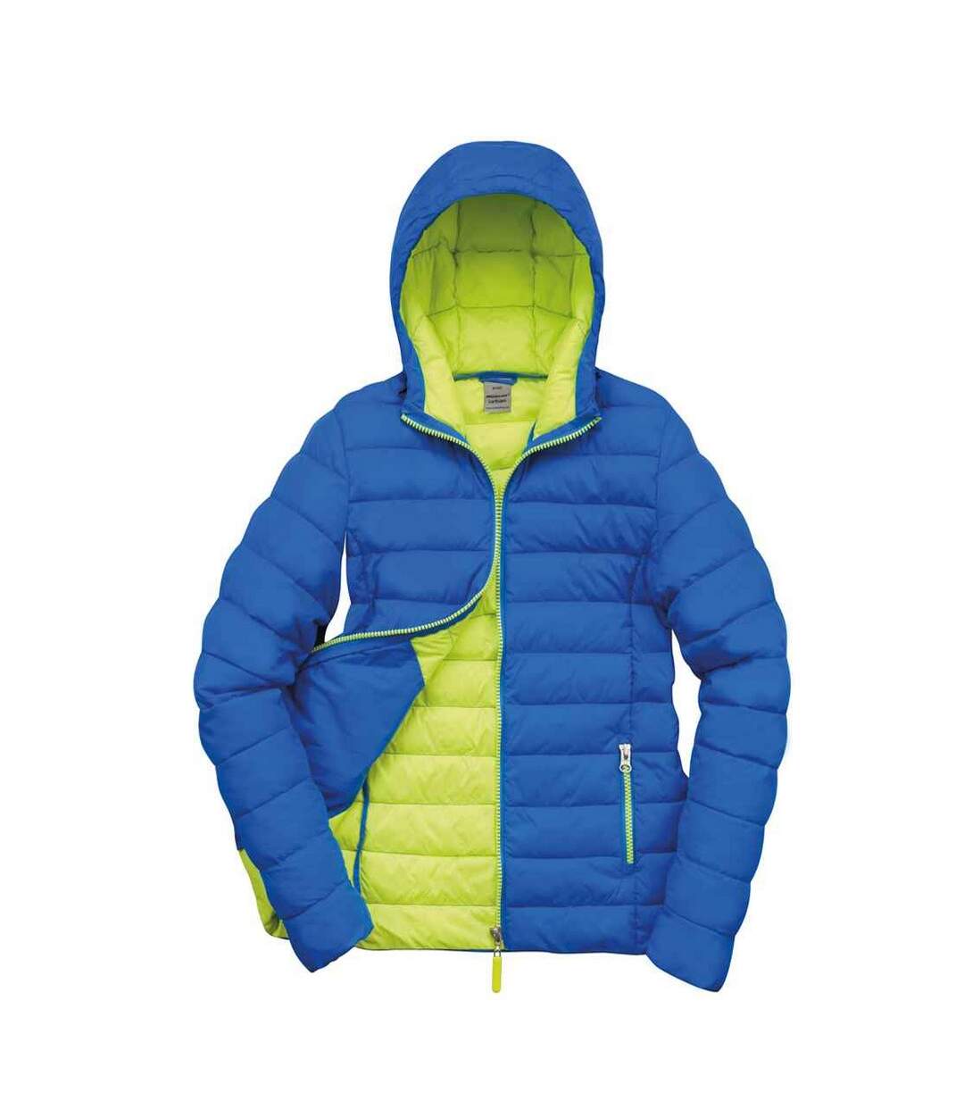 Mens snow bird padded jacket ocean blue/lime Result Urban-1