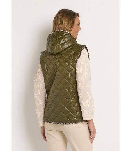 Veste matelassée sans manches à capuche