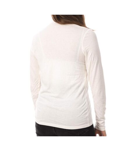 T-Shirt Manches Longues Blanc Femme JDY Suma - L