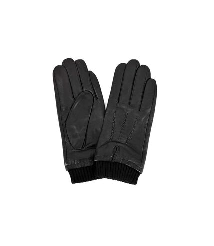 Eastern Counties Leather Mens Rib Cuff Gloves (Black)