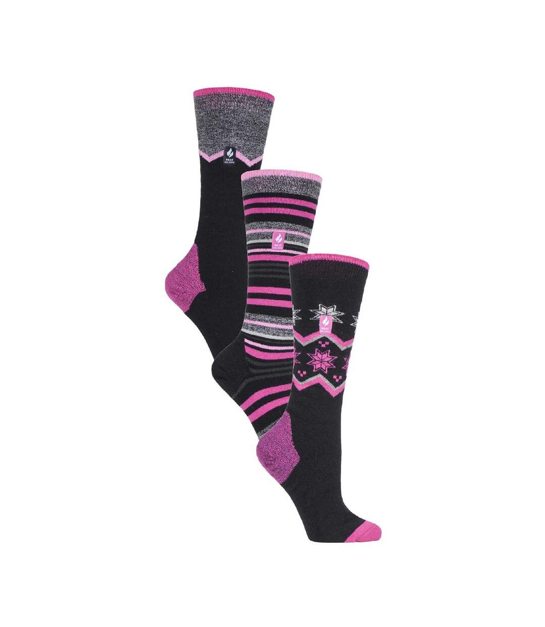 3 Pair Multipack Ultra Lightweight Womens Thermal Ski Socks-1