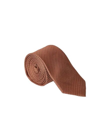 Mens textured tie one size rust Burton