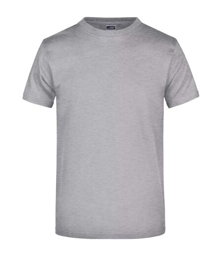 T-shirt Motif/style Uni Homme Gris Chiné James And Nicholson