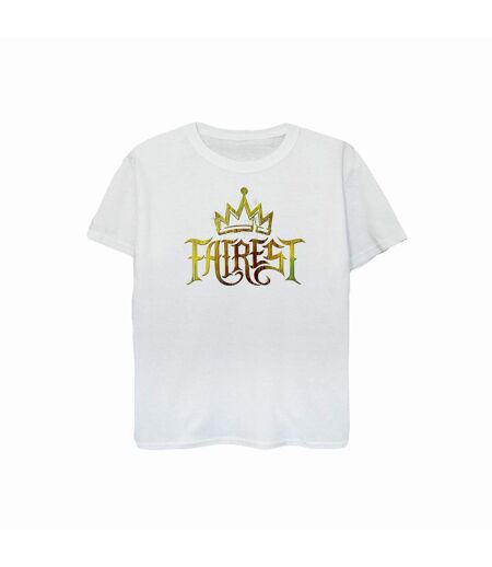 Disney Femme/Les femmes The Descendants Fairest Gold Coton Boyfriend T-Shirt (Blanc) - UTBI49812
