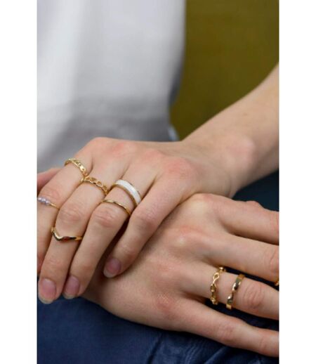 10 Piece Boho Gold Tribal midi Pearl Vintage Stackable Ring Set