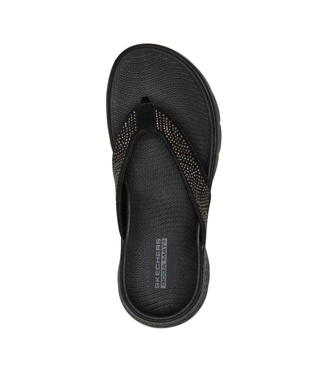 Tongs Motif/style Strass Go Walk Arch Fit Femme Noir Skechers-3