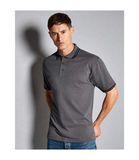 Polo À Manches Courtes  Pour Homme Charbon Noir Kustom Kit