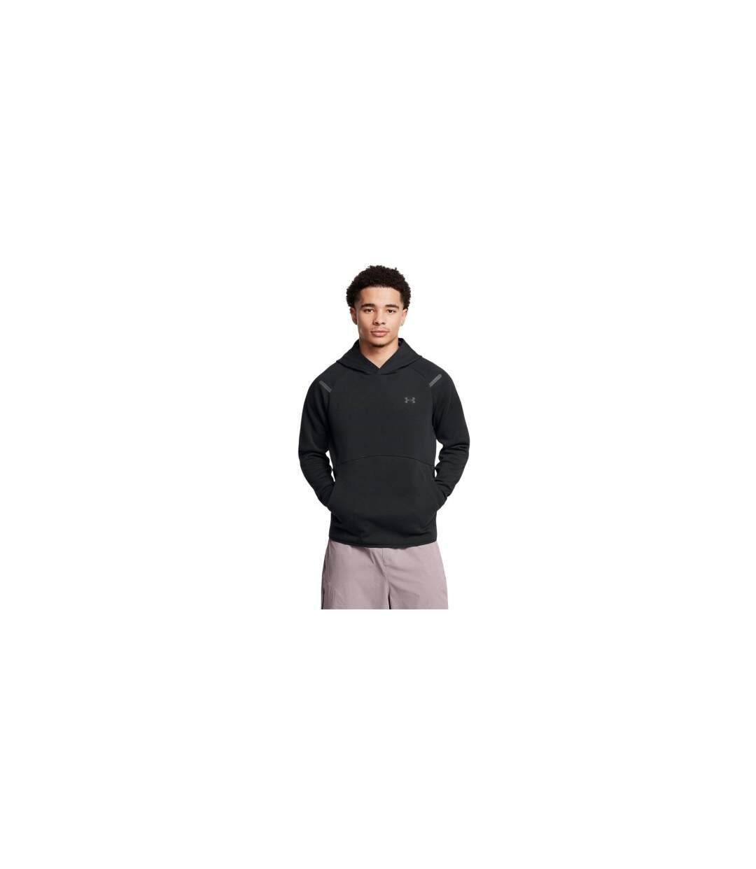 Mens Raglan Athletic Hoodie Black Under Armour-1
