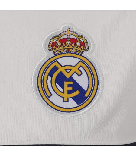 Mens Contrast Striped Polyester T-shirt White Black Real Madrid CF