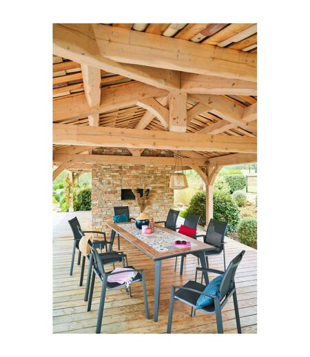 Table de jardin fixe Lambada en acier - 8 Places