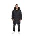 Mens Milwaka Long Padded Jacket Black Crosshatch-1