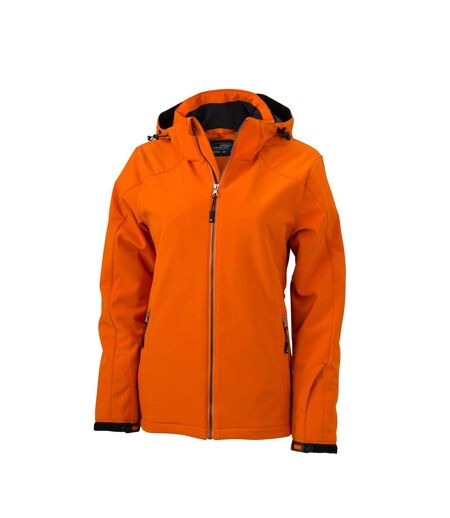 Veste softshell doublée - JN1053 - Orange - Femme - Sports d'hiver - Ski