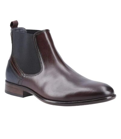 Bottes chelsea en cuir frank pour hommes châtaigne POD