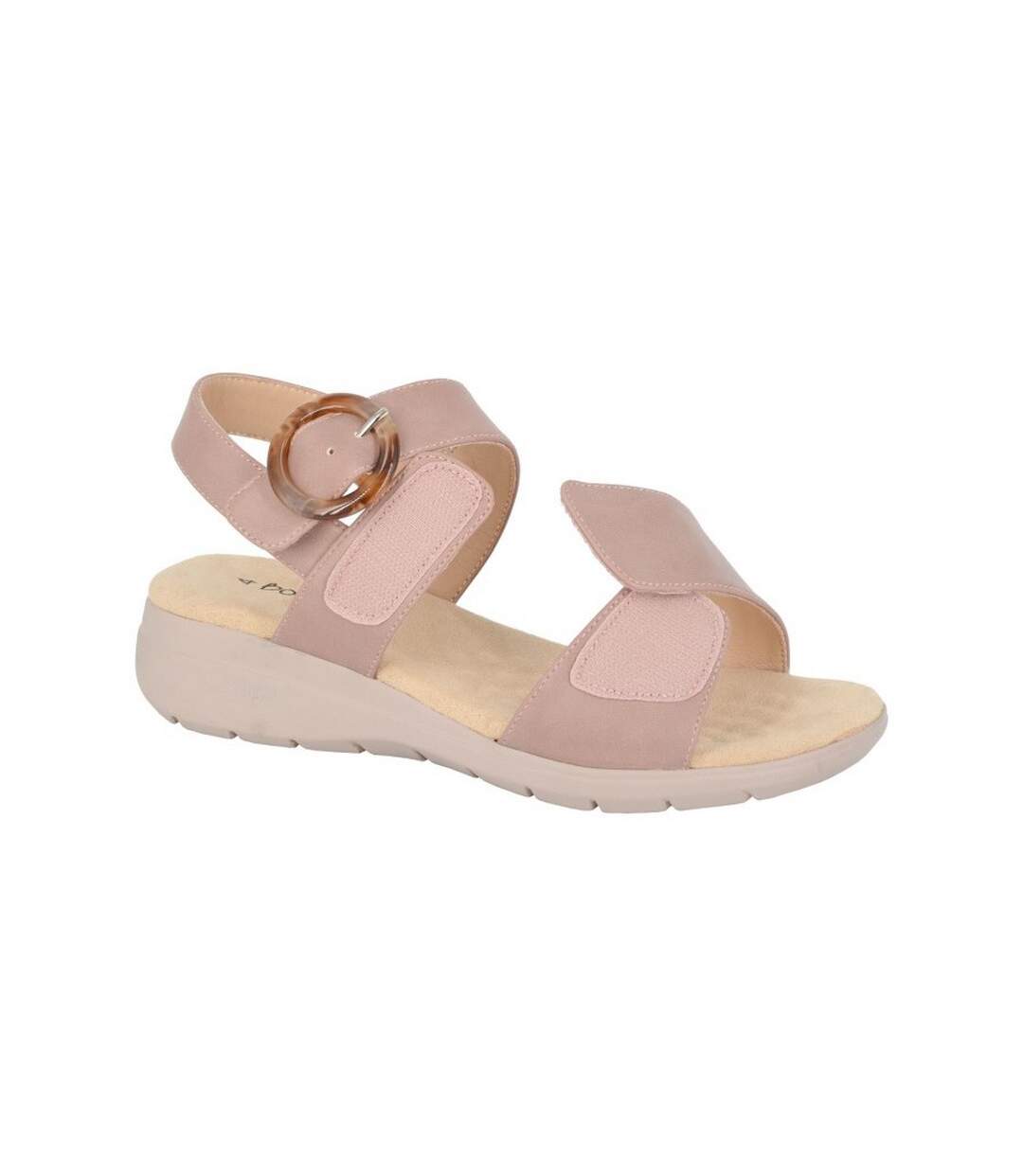 Womens/ladies pu sandals nude Boulevard