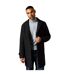 Mens Signature Wool Blend Funnel Neck Coat Dark Grey Burton-1