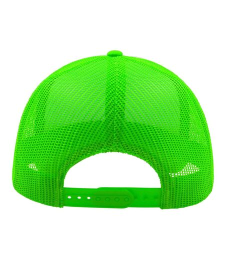 Casquette De Rappeur Blanc Vert Fluo Atlantis Headwear