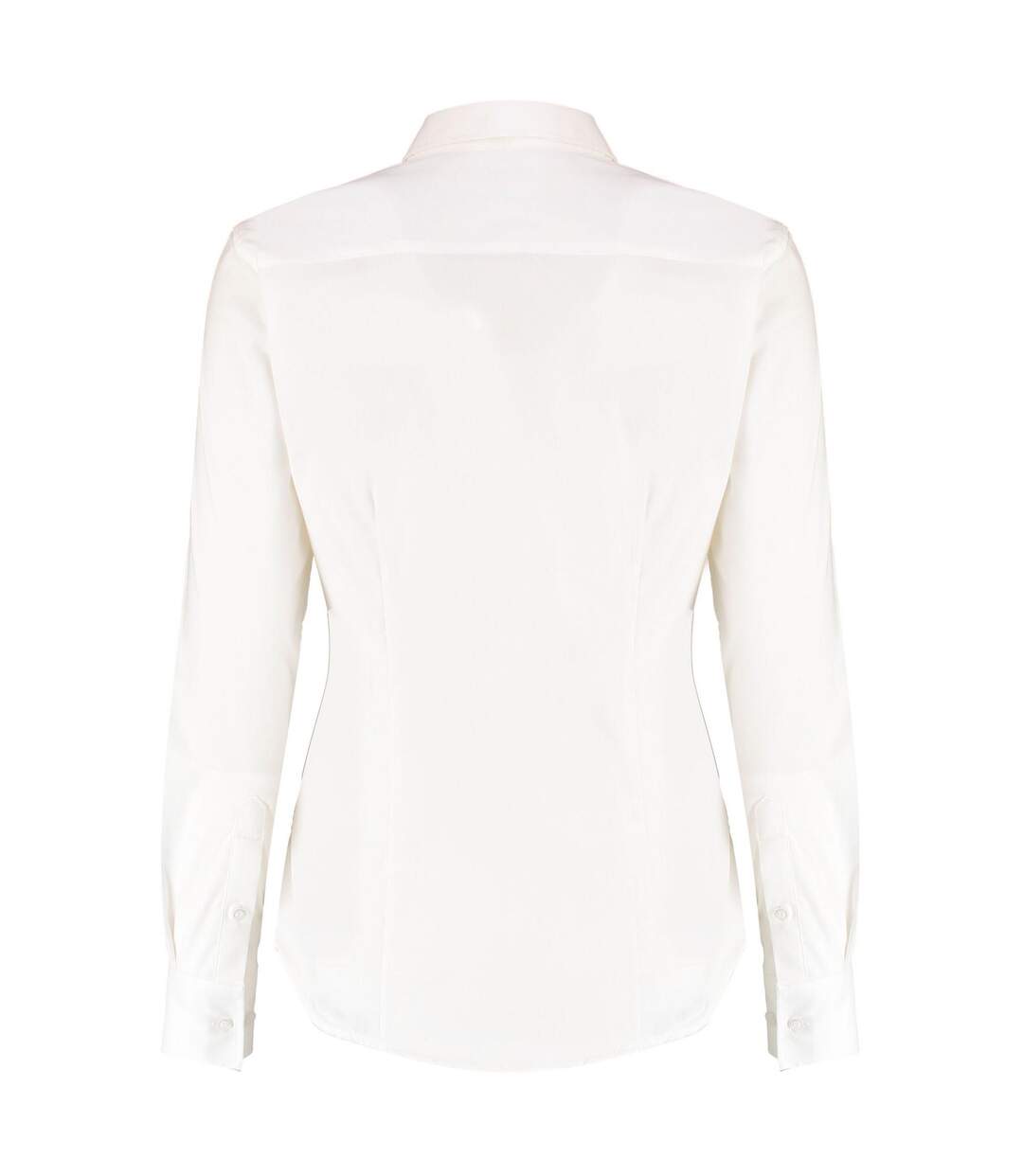 Chemise À Manches Longues En Tissu Extensible Oxford Pour Dames Et Demoiselles Blanc Kustom Kit-2