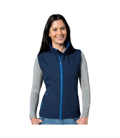 Womens/ladies Core Printable Soft Shell Bodywarmer Navy Royal Blue Result