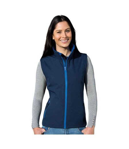 Womens/ladies core printable soft shell bodywarmer navy/royal blue Result