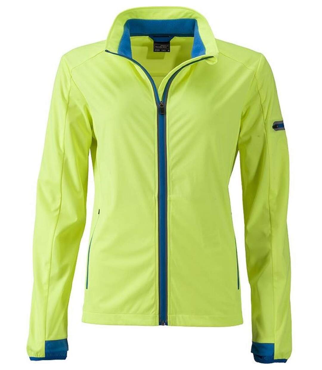 Veste softshell sport - Femme - JN1125 - jaune vif et bleu vif-1