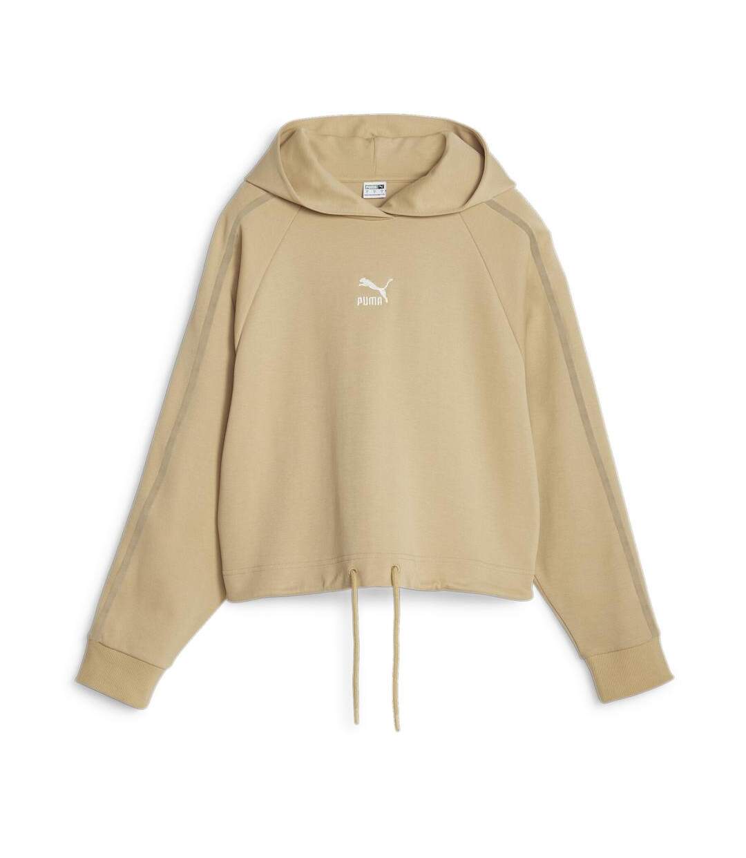 Sweat à Capuche Beige Femme Puma Cropped - S