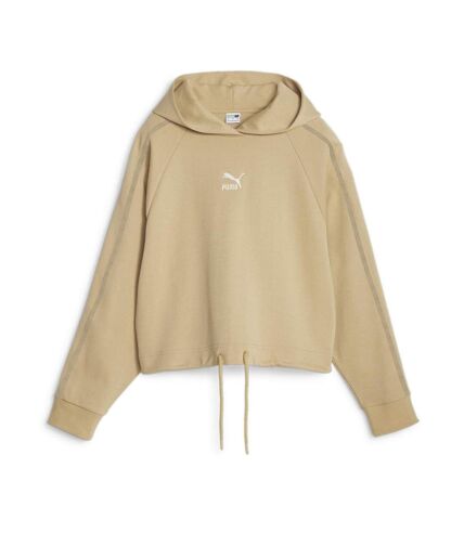 Sweat à Capuche Beige Femme Puma Cropped - M