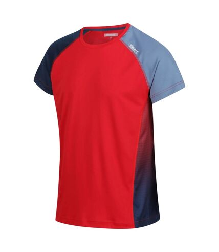 Regatta - T-shirt CORBALLIS - Homme (Rouge danger / Denim sombre) - UTRG10367