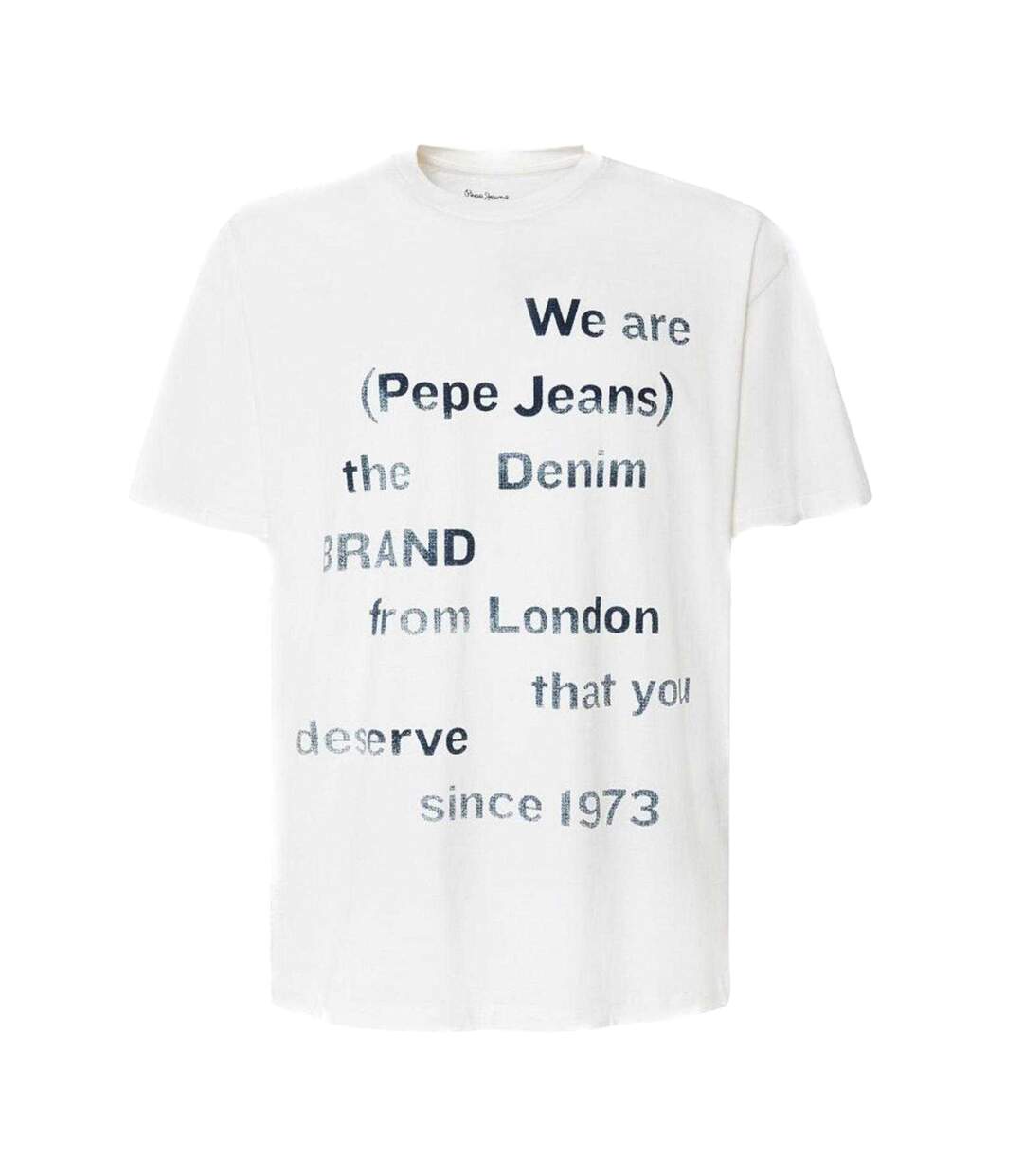 T-shirt Motif/style Logo Homme Blanc Pepe Jeans-1