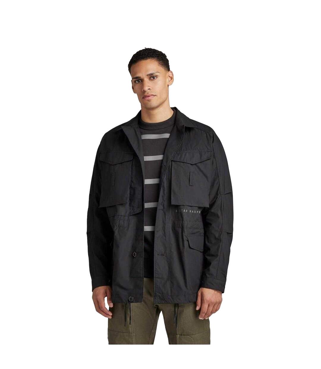 Mens Woven Field Jacket Dark Black G-Star-2
