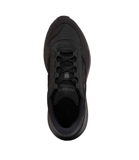 Mens Elite Actevo Suede Trainers Black Lacoste