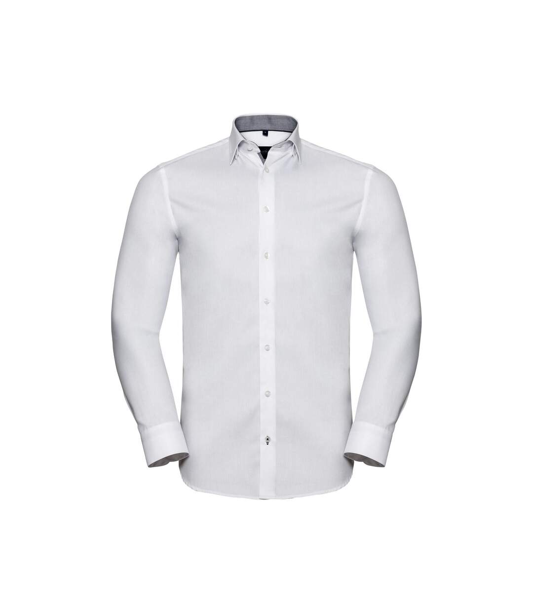 Chemise formelle homme blanc / argenté / gris foncé Russell Collection-1