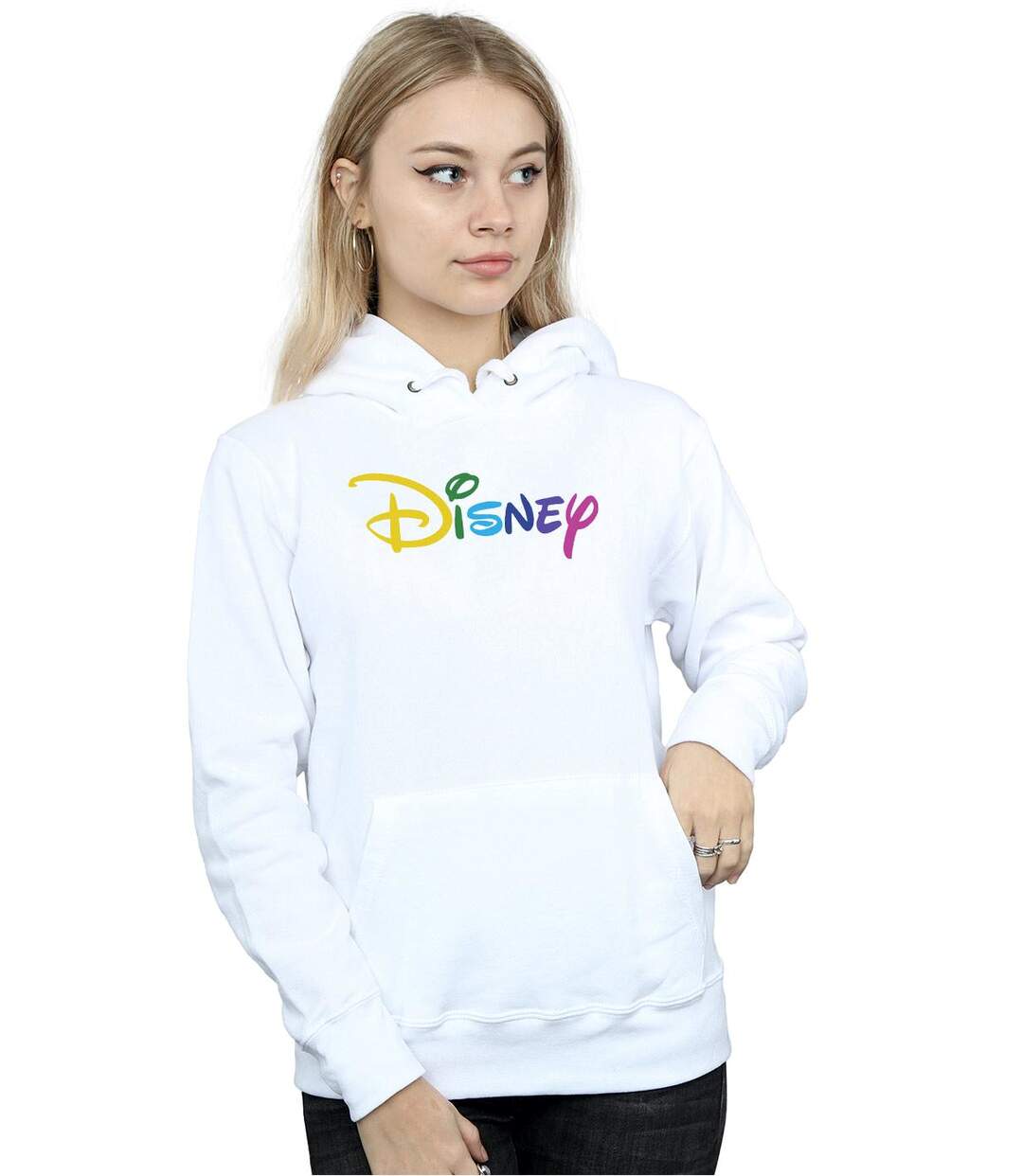Disney - Sweat à capuche COLOUR LOGO - Femme (Blanc) - UTBI10861-2