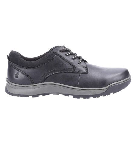 Hush Puppies Mens Olson Leather Casual Shoes (Black) - UTFS9174