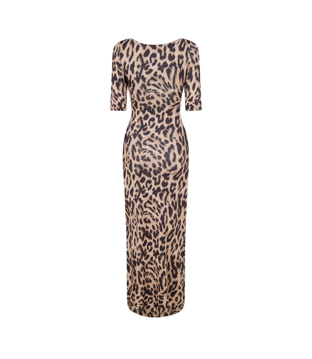 Robe Moulante Manches ¾ Leo Iris Femme Marron Never Fully Dressed-3