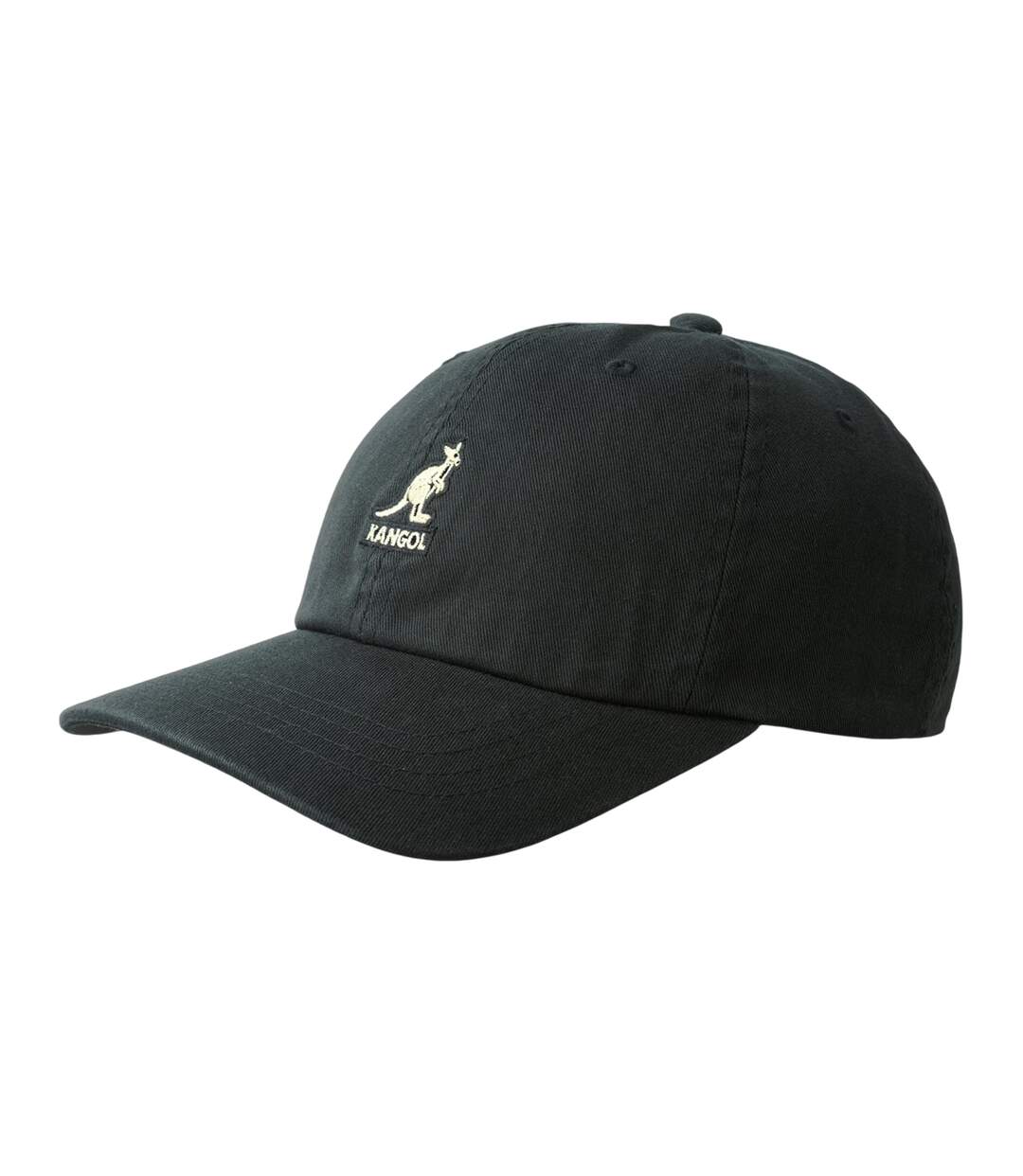 Leather Backstrap Baseball Cap Black Kangol-1