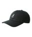 Leather Backstrap Baseball Cap Black Kangol-1